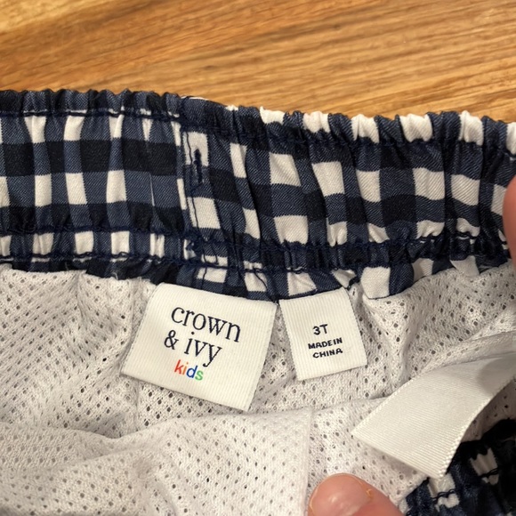 NWT Crown and Ivy Kids 3T Gingham Bathing Suit - Picture 4 of 5